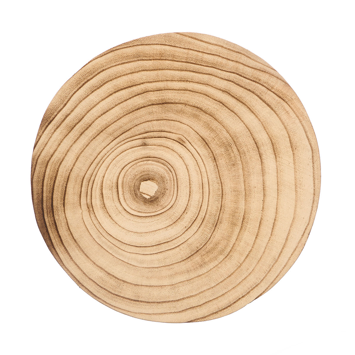 Base Redonda De Madera Quemada 28.5cm