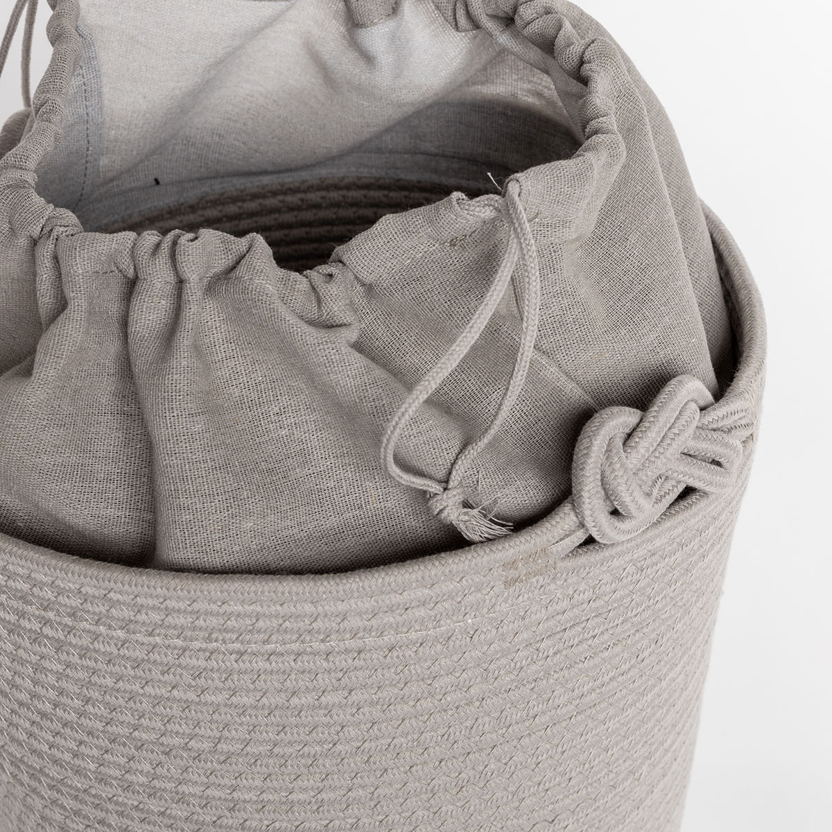 Cesta wc beige de algod&oacute;n 33X45cm