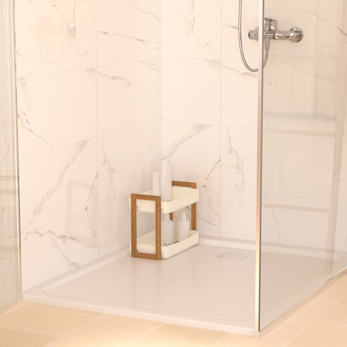 Estante de baño NATURÉO con 2 niveles  bambú