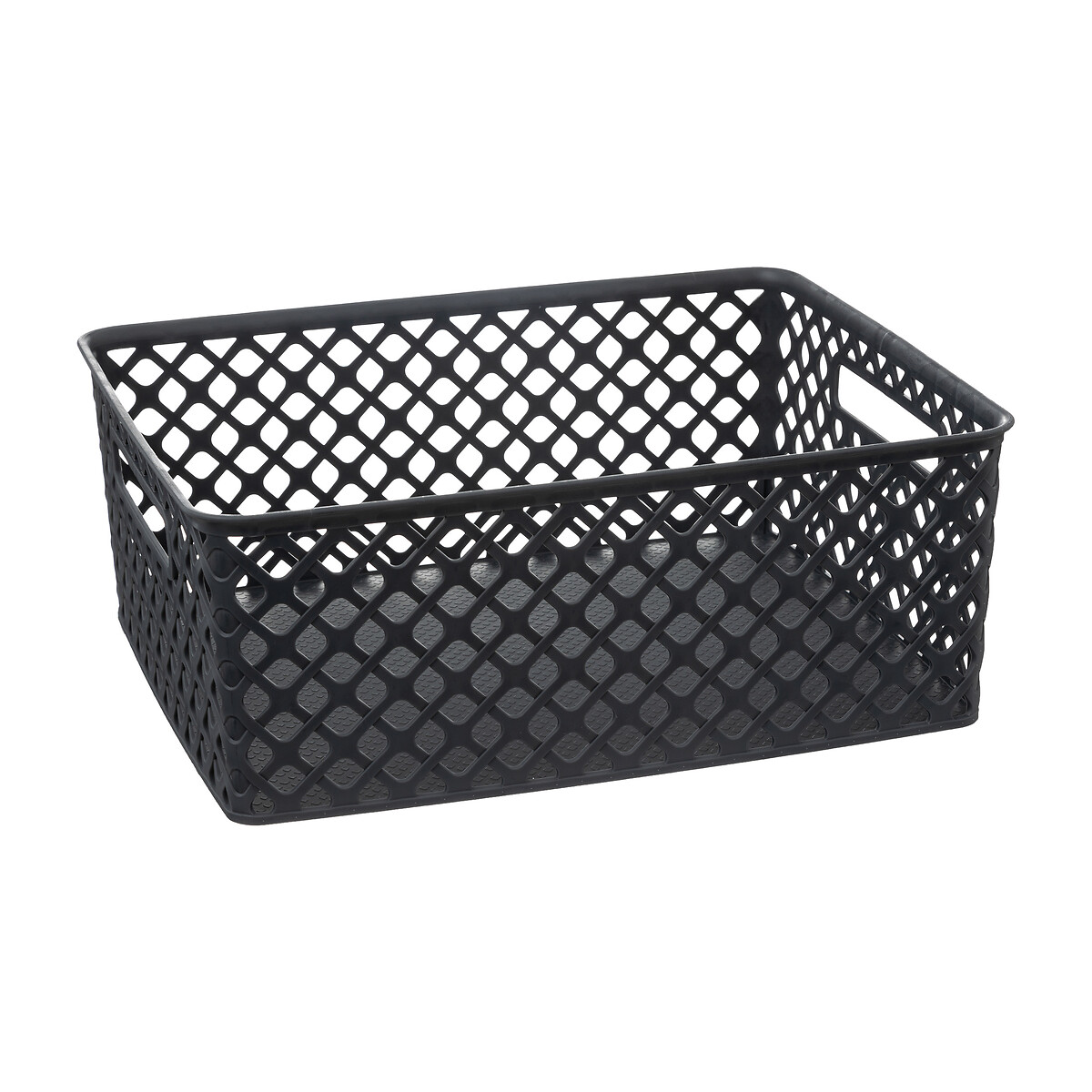 Conjunto De 4 Cestos De Arruma&ccedil;&atilde;o Folk Cinza Escuro