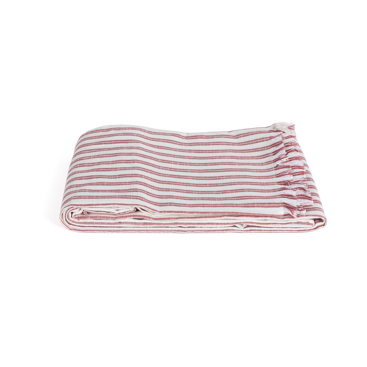 Mantel de mesa SLUB STRIPES terracota 140x240cm