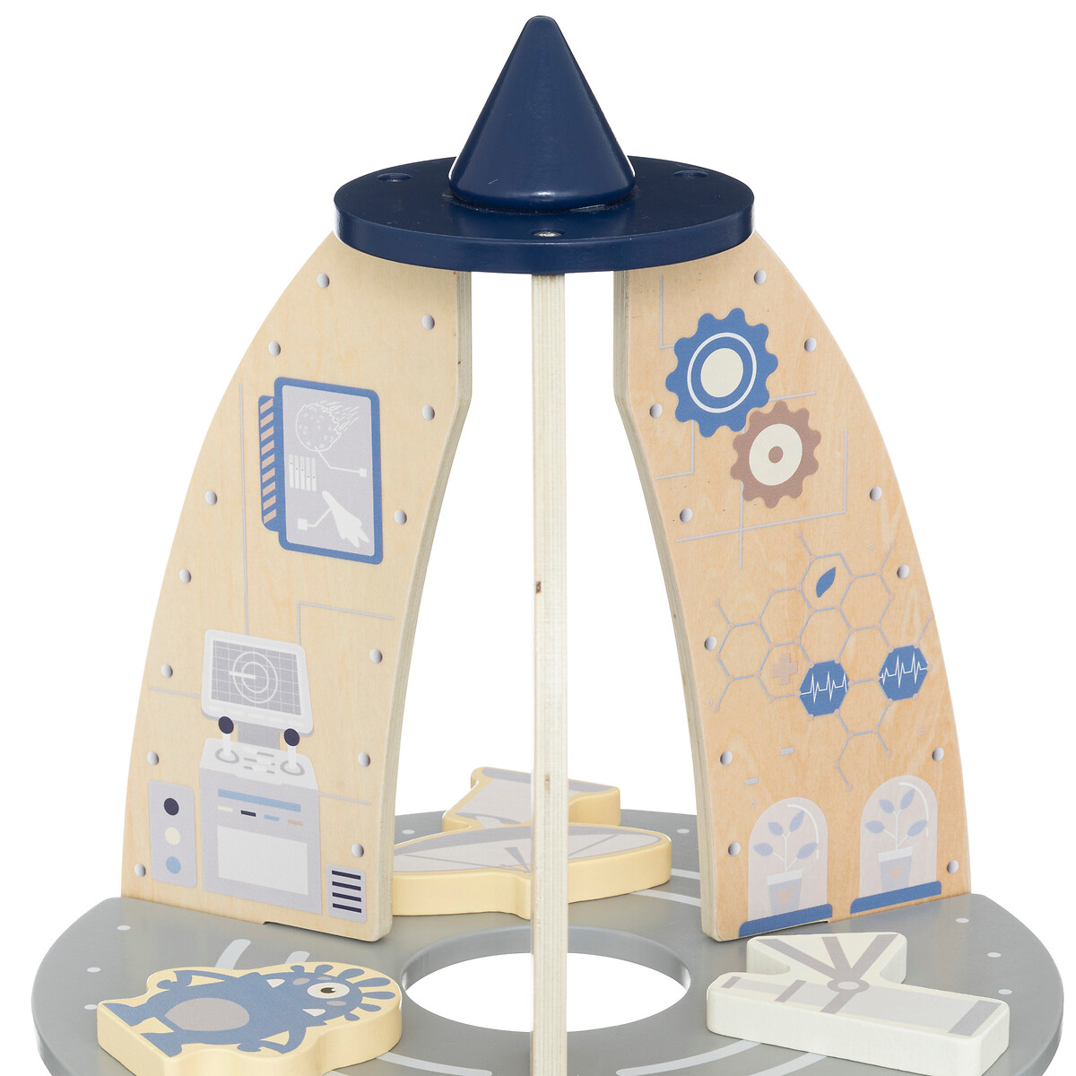 Cohete De MDF Con Acessorios 60cm