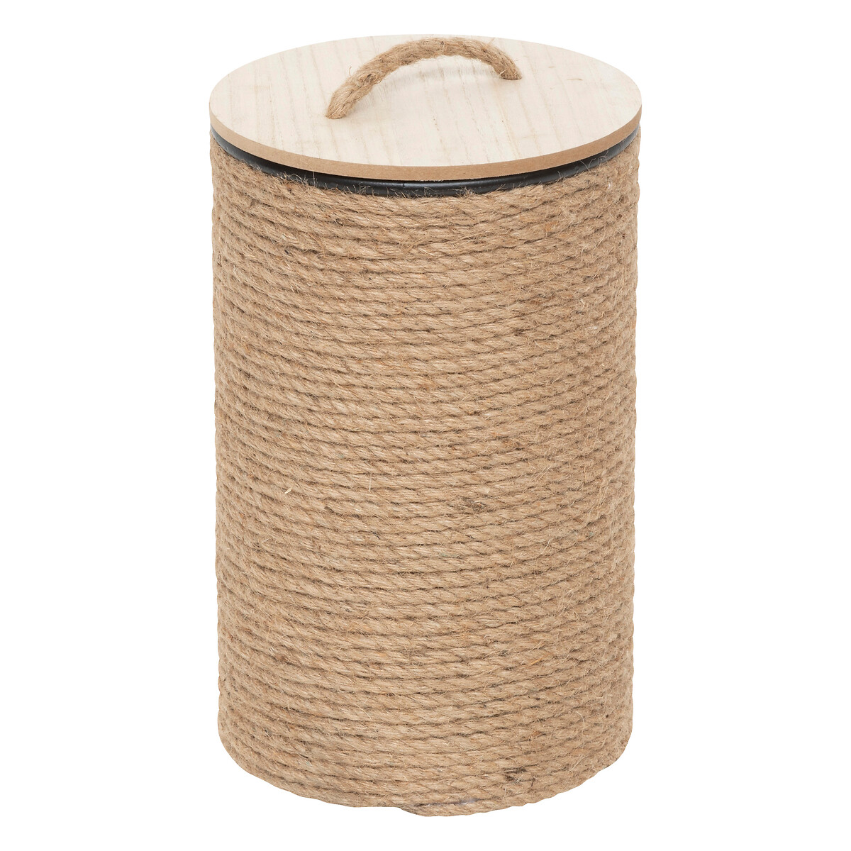 Cesta con tapa beige 48x36cm