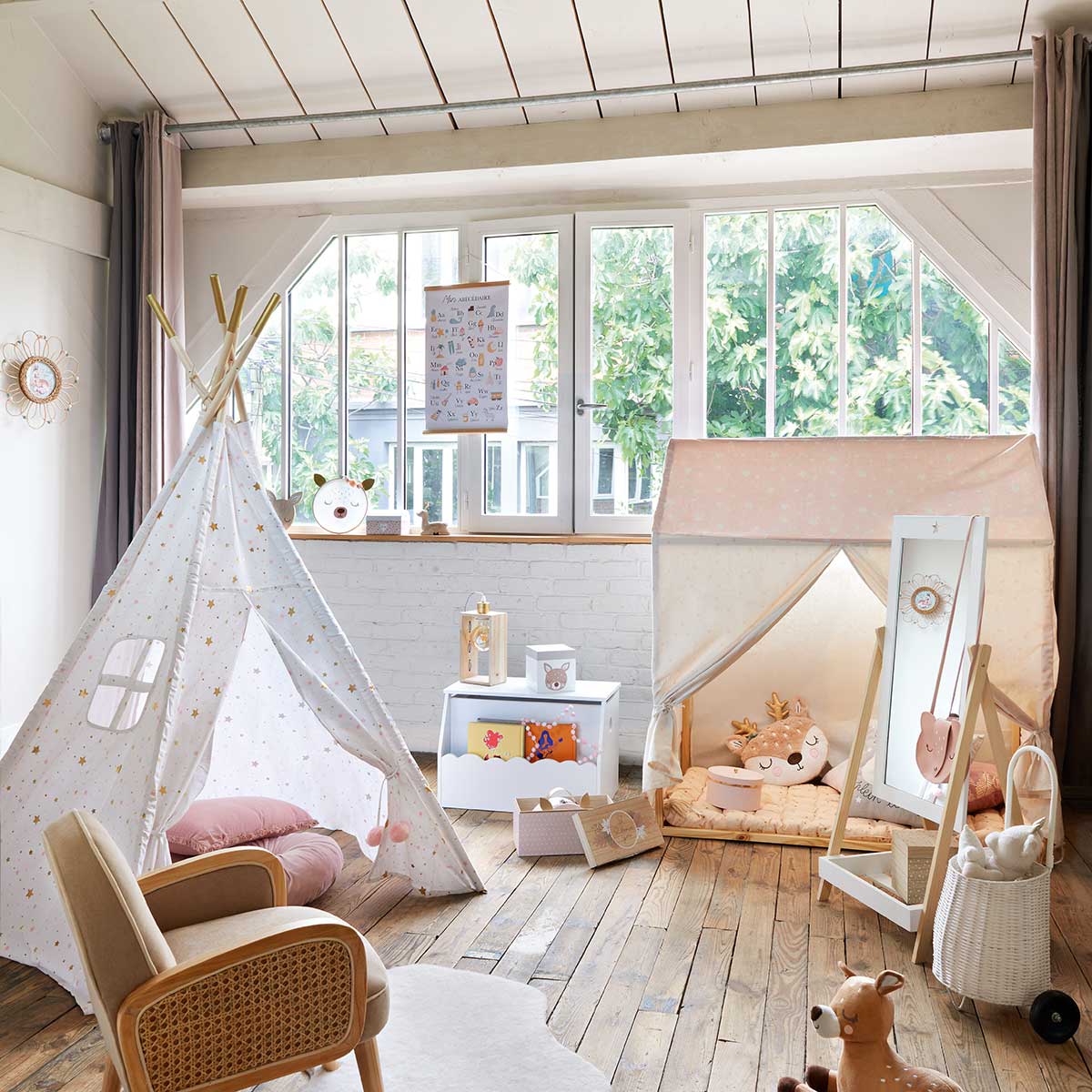 Tienda Tipi Dorada Y Blanca 160Cm