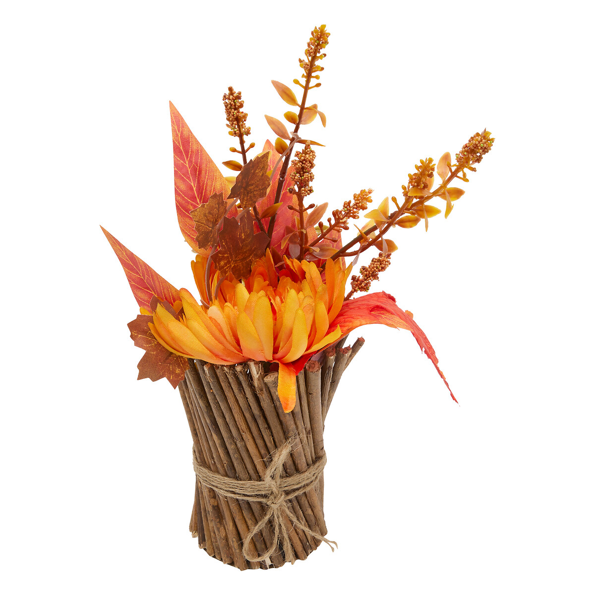 Ramo plantas oto&ntilde;o artificial JAMES naranja 30cm