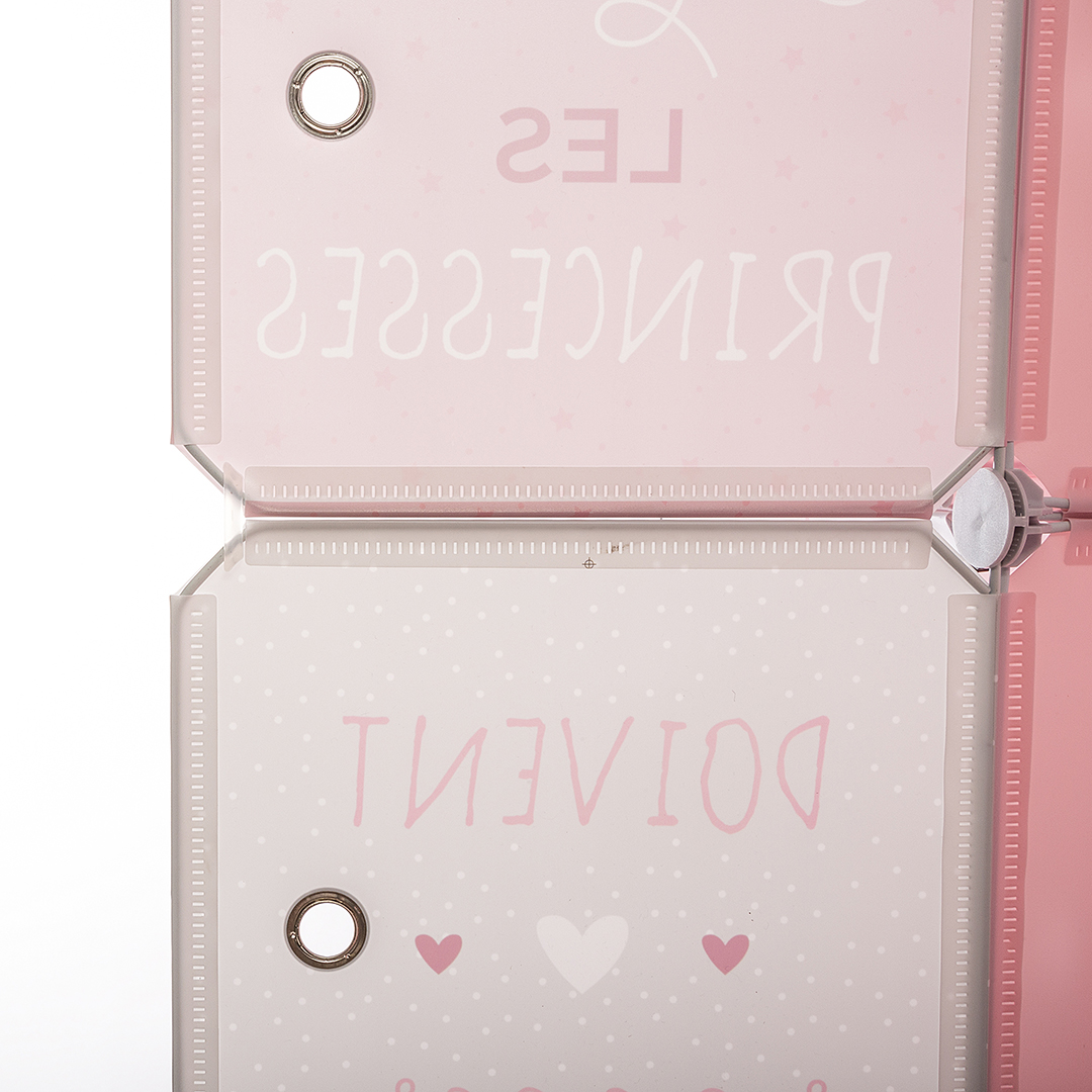 Coluna De Arrumação Dupla Rosa 125x31,5x65cm