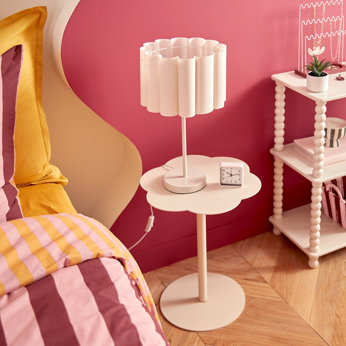 L&aacute;mpara de mesa RONA beige 49cm
