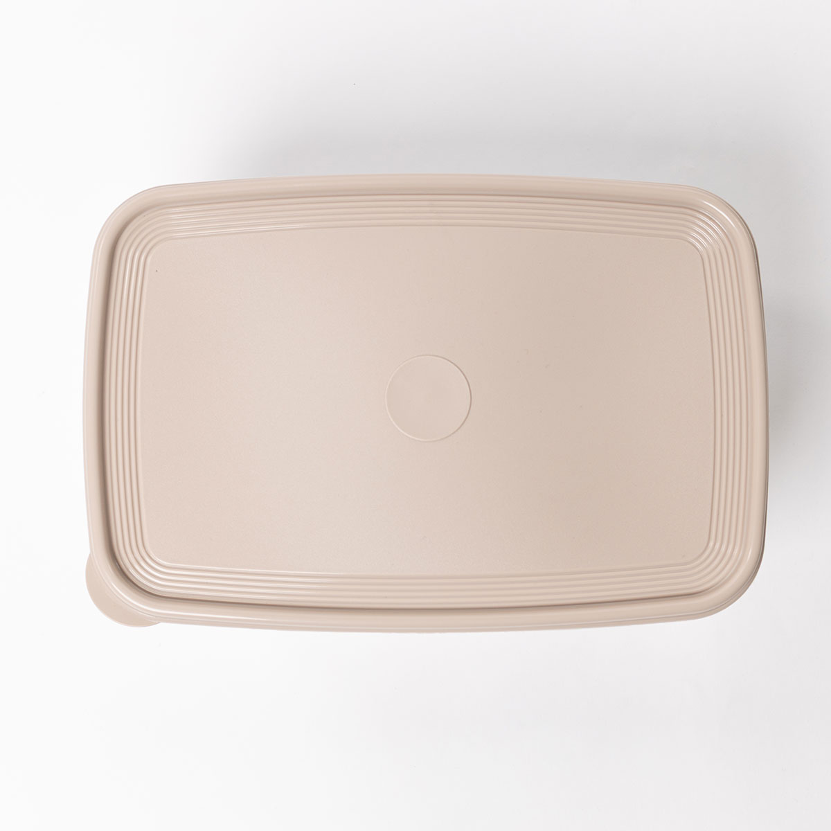 Caja rectangular con tapa beige 4,5L