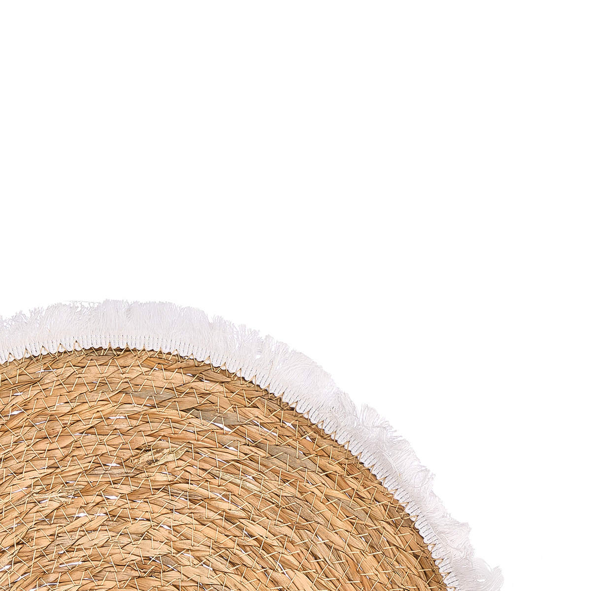 Mantel individual con flecos blanco 38cm