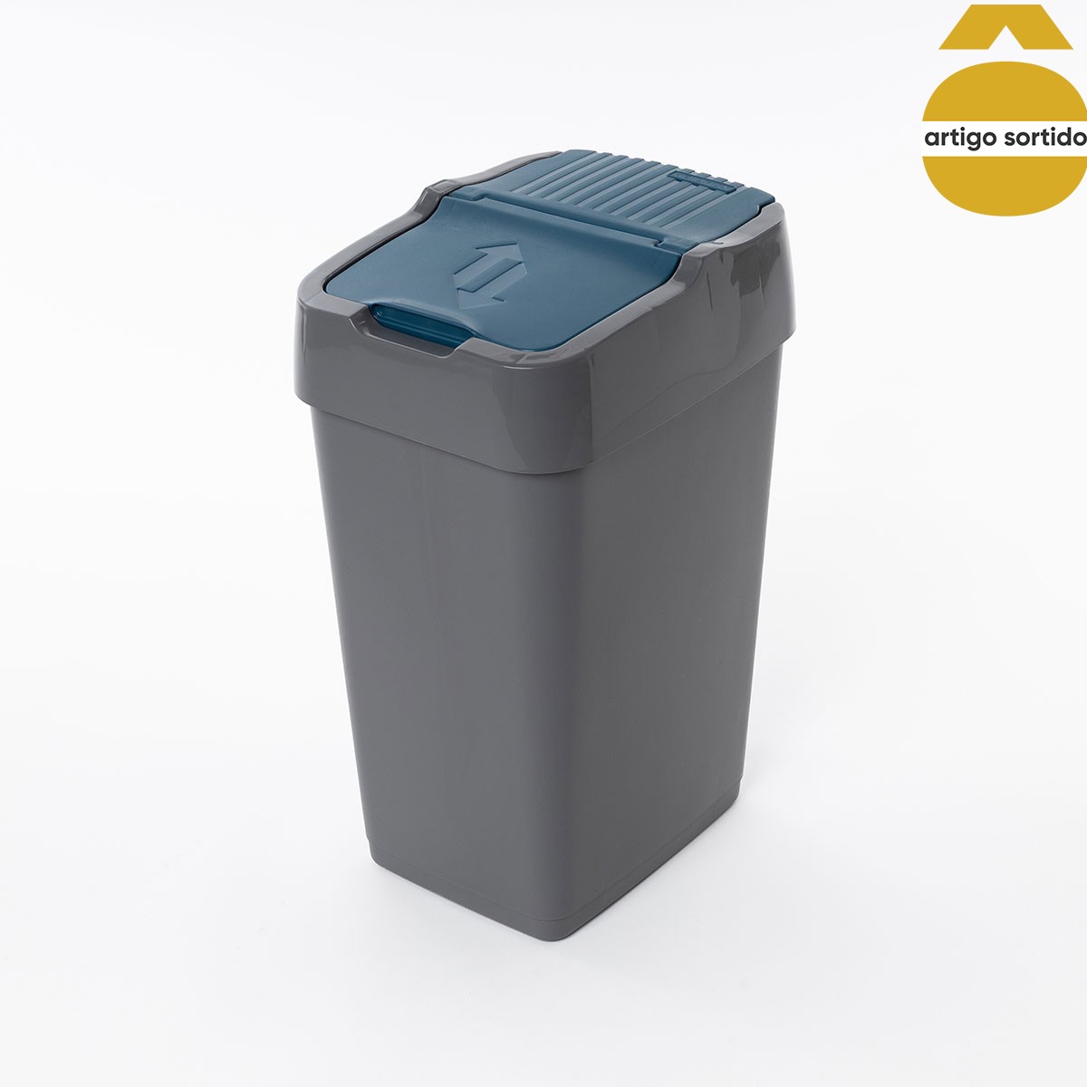 Cubo reciclaje con tapa basculante 18L