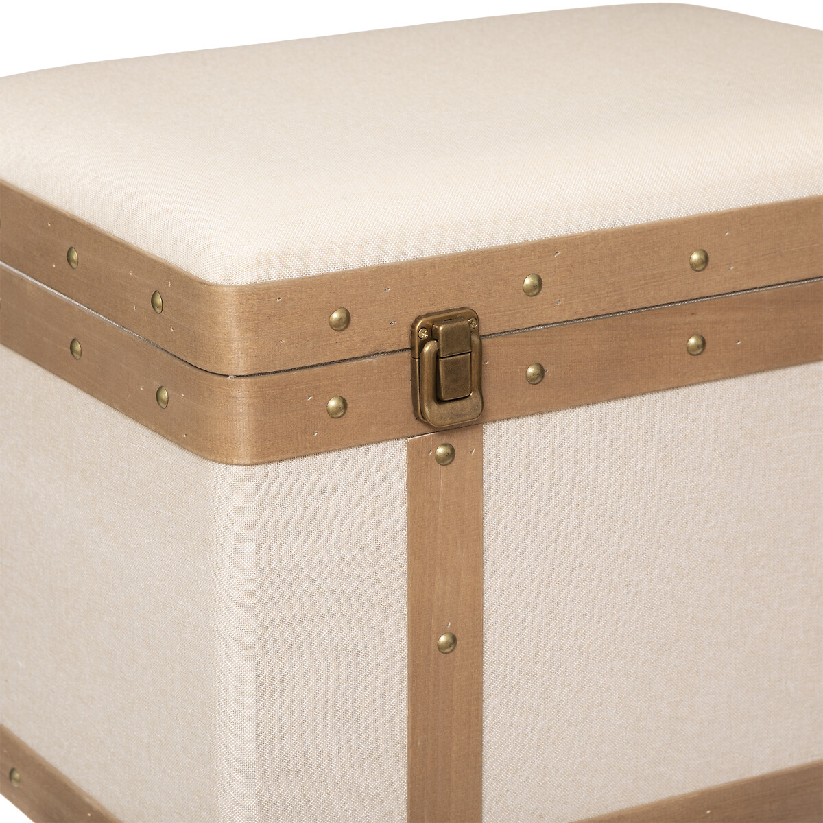 Baúl Mdf Y Lino 50.5x37x35Cm