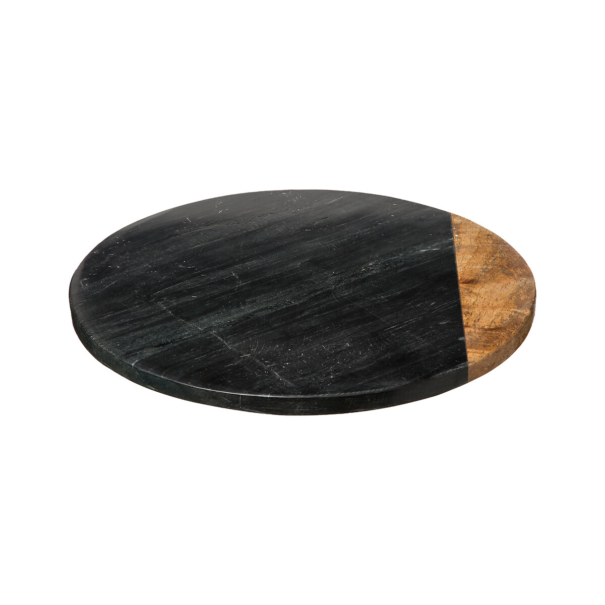 Plato giratorio de m&aacute;rmol negro 30cm