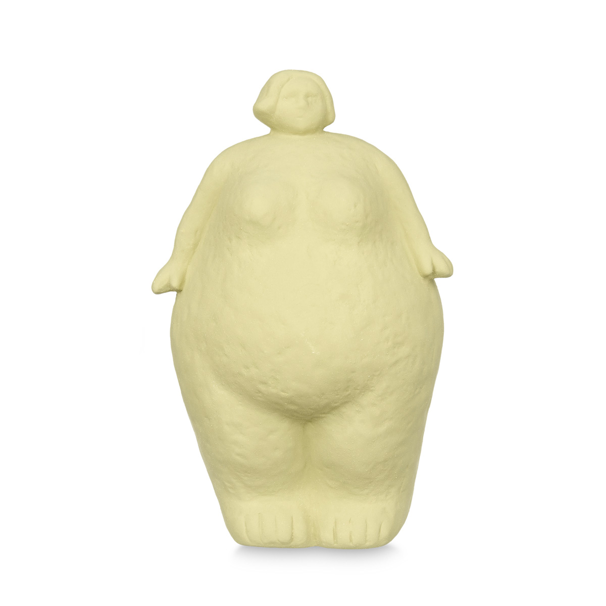 Figura forma de mujer de cer&aacute;mica verde 25cm
