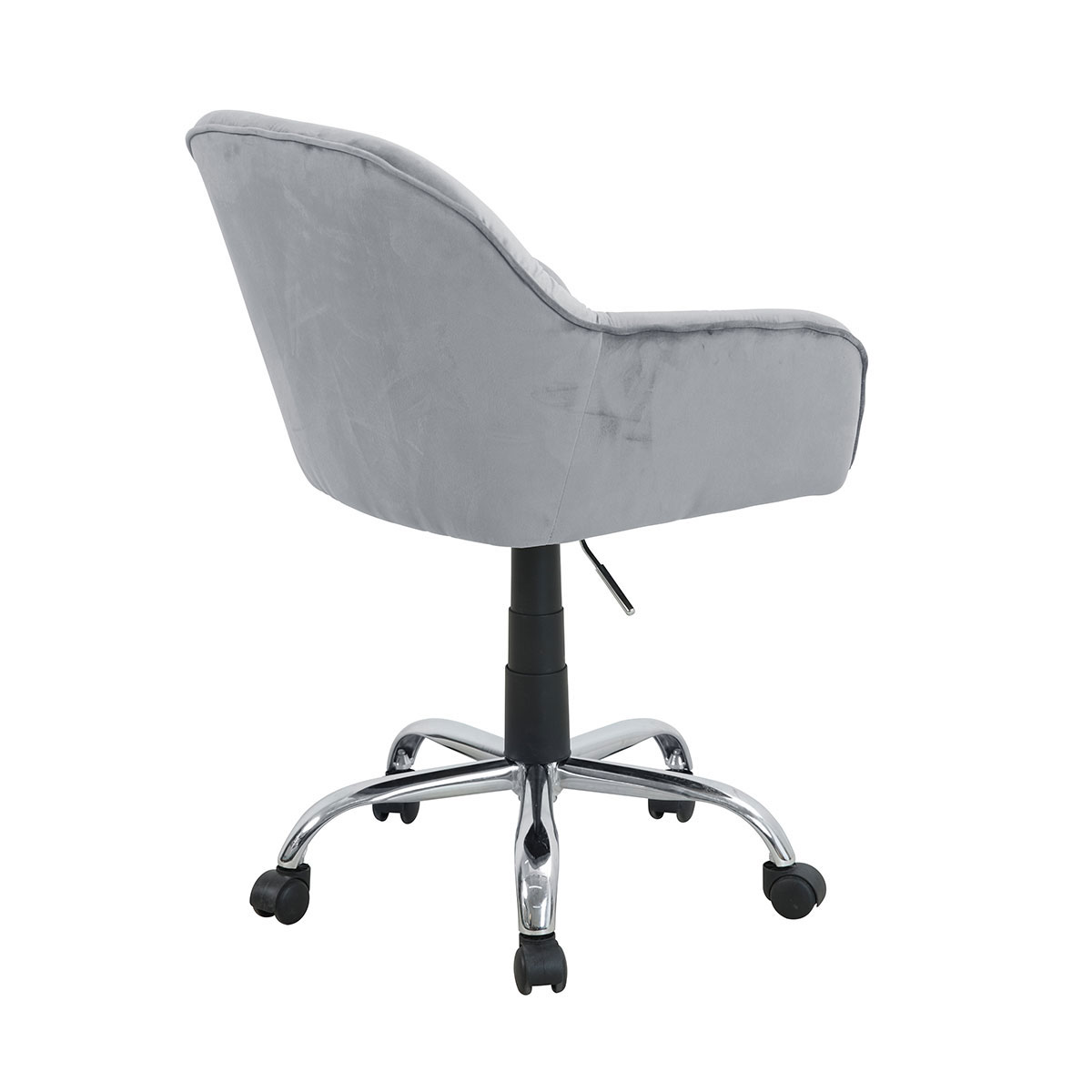 Cadeira De Escrit&oacute;rio Mia Cinza Em Veludo