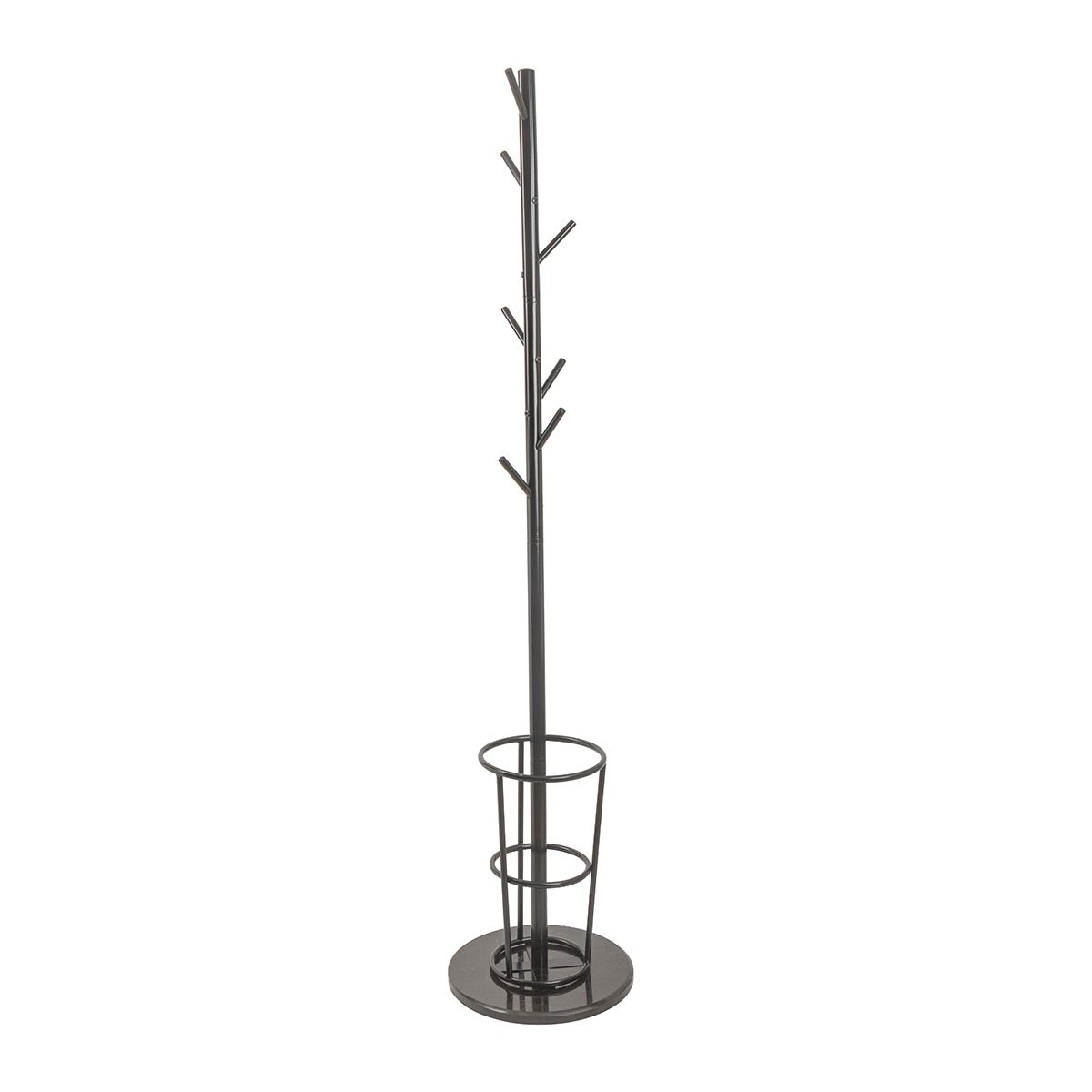 Percha con 7 ganchos de metal negro