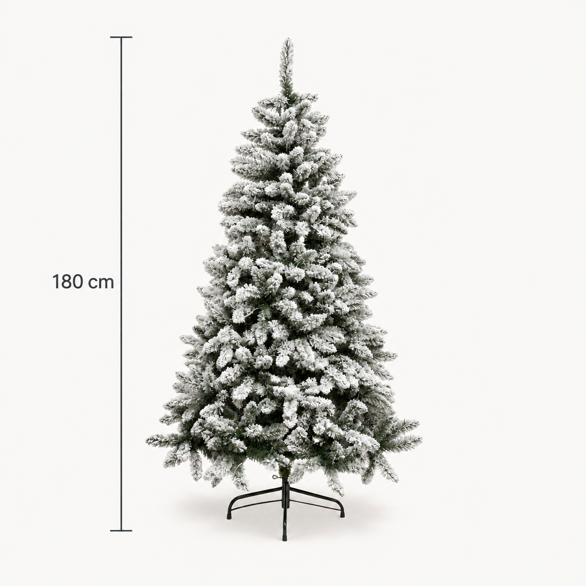 &Aacute;rbol de navidad SNOW LORD verde con leds y nieve 