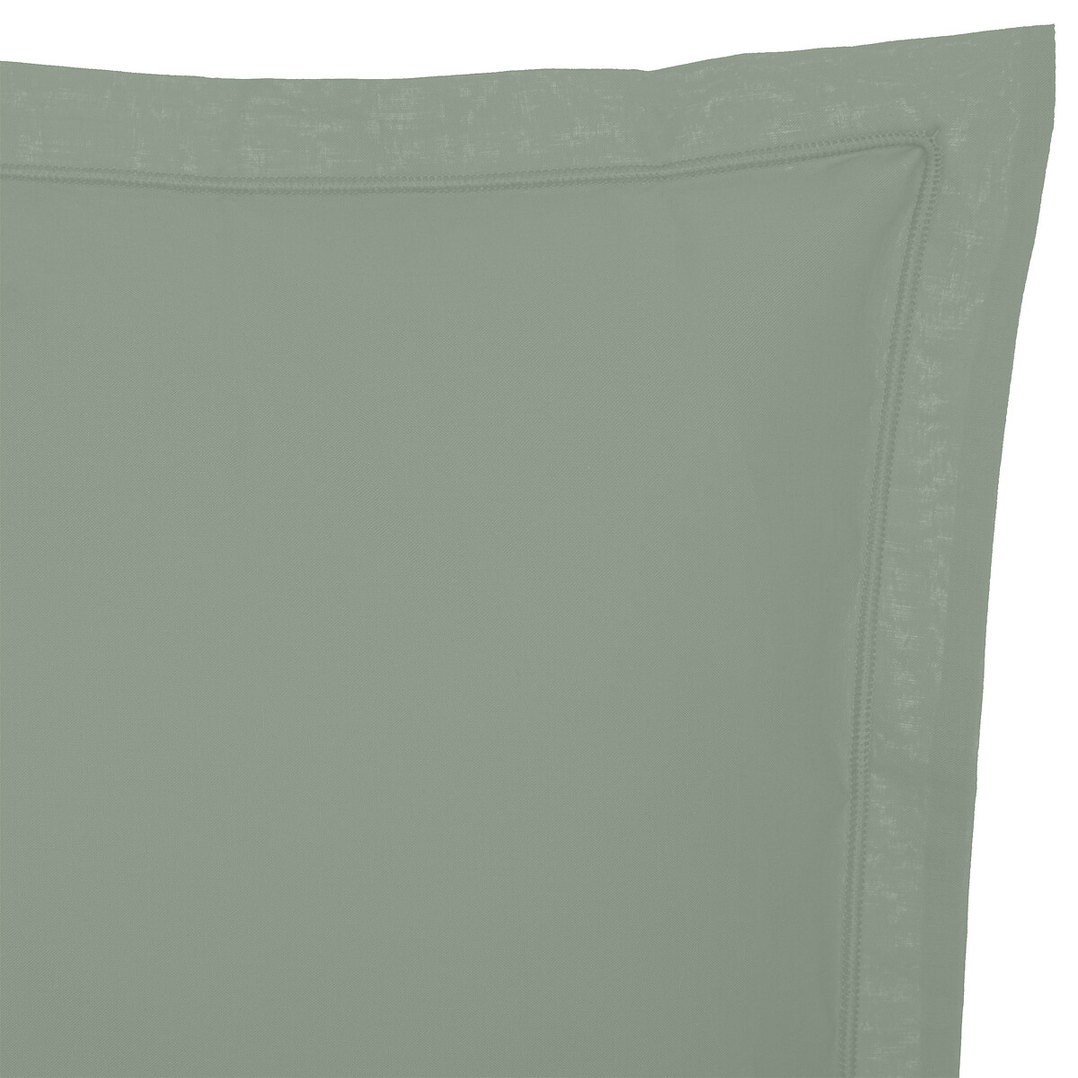 Funda de almohada verde de algod&oacute;n percal 63x63cm