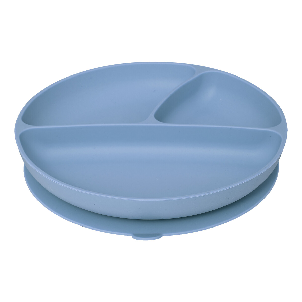 Set 4 Piezas Vajilla Infantil Azul De Silicona