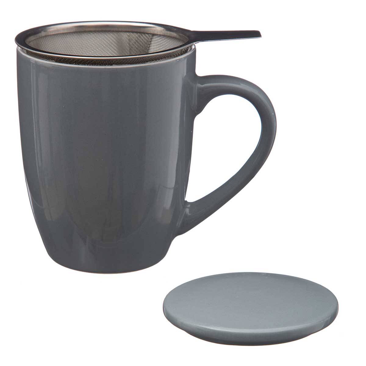 Taza De Cerámica Gris + Filtro 32Cl