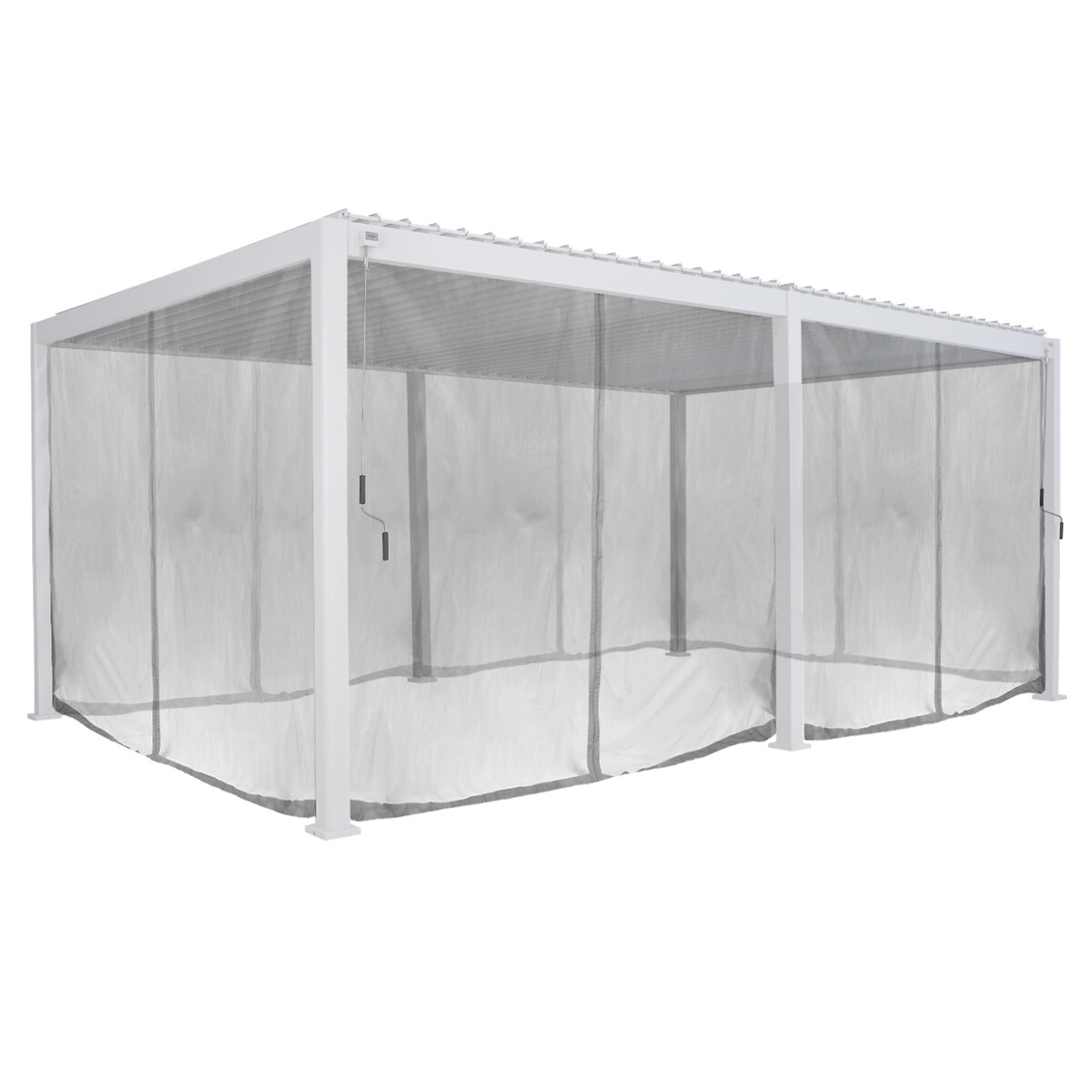 Cortinas y mosquiteras para p&eacute;rgola EVORA blanco 