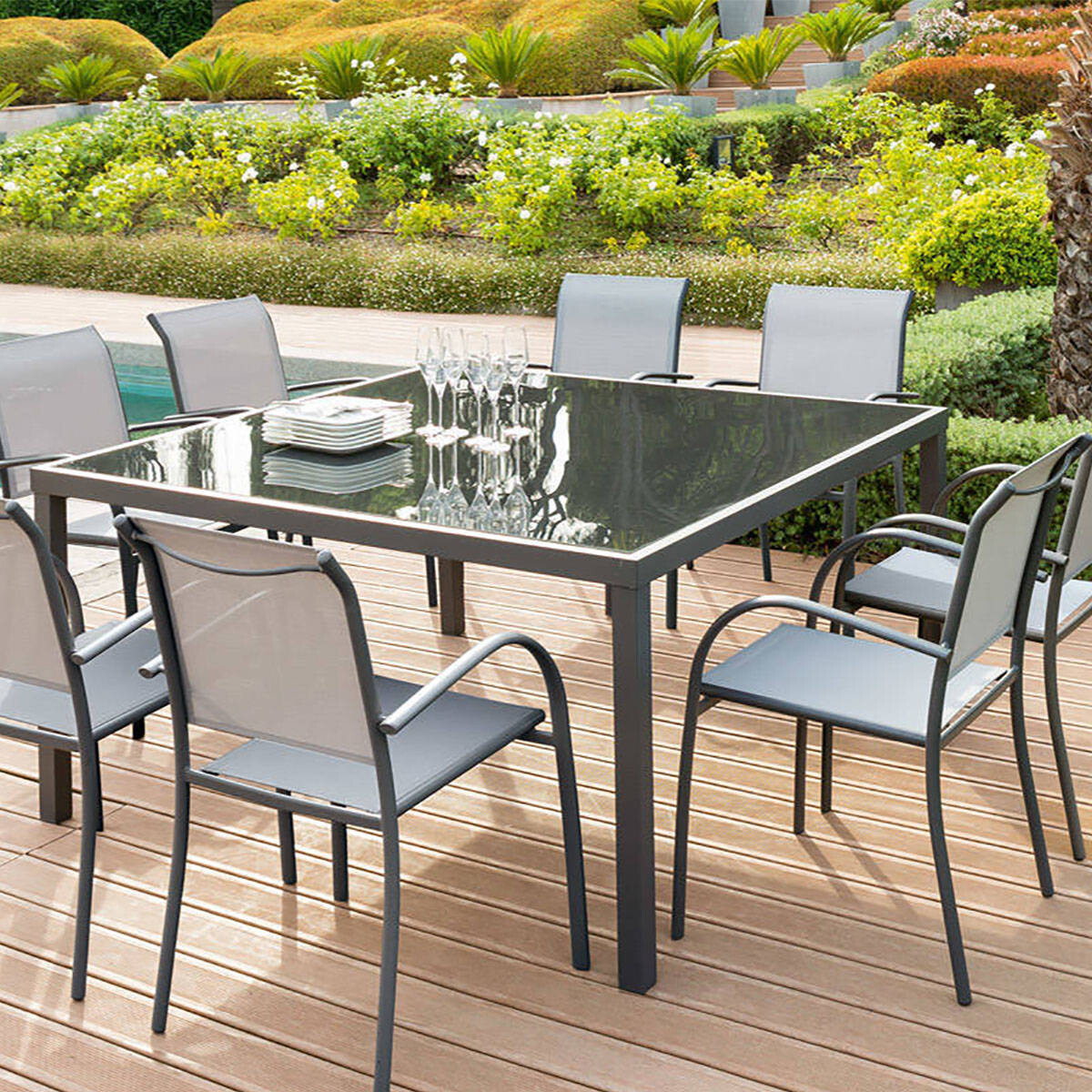 Silla PIAZZA galet y graphite