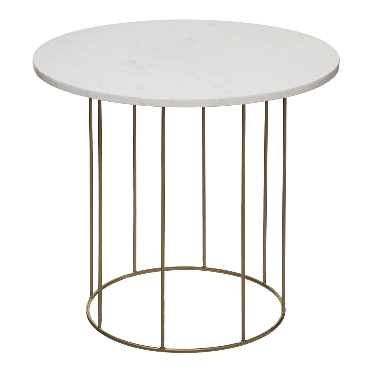 Mesa Auxiliar Garance Blanca De Mármol 55x60cm