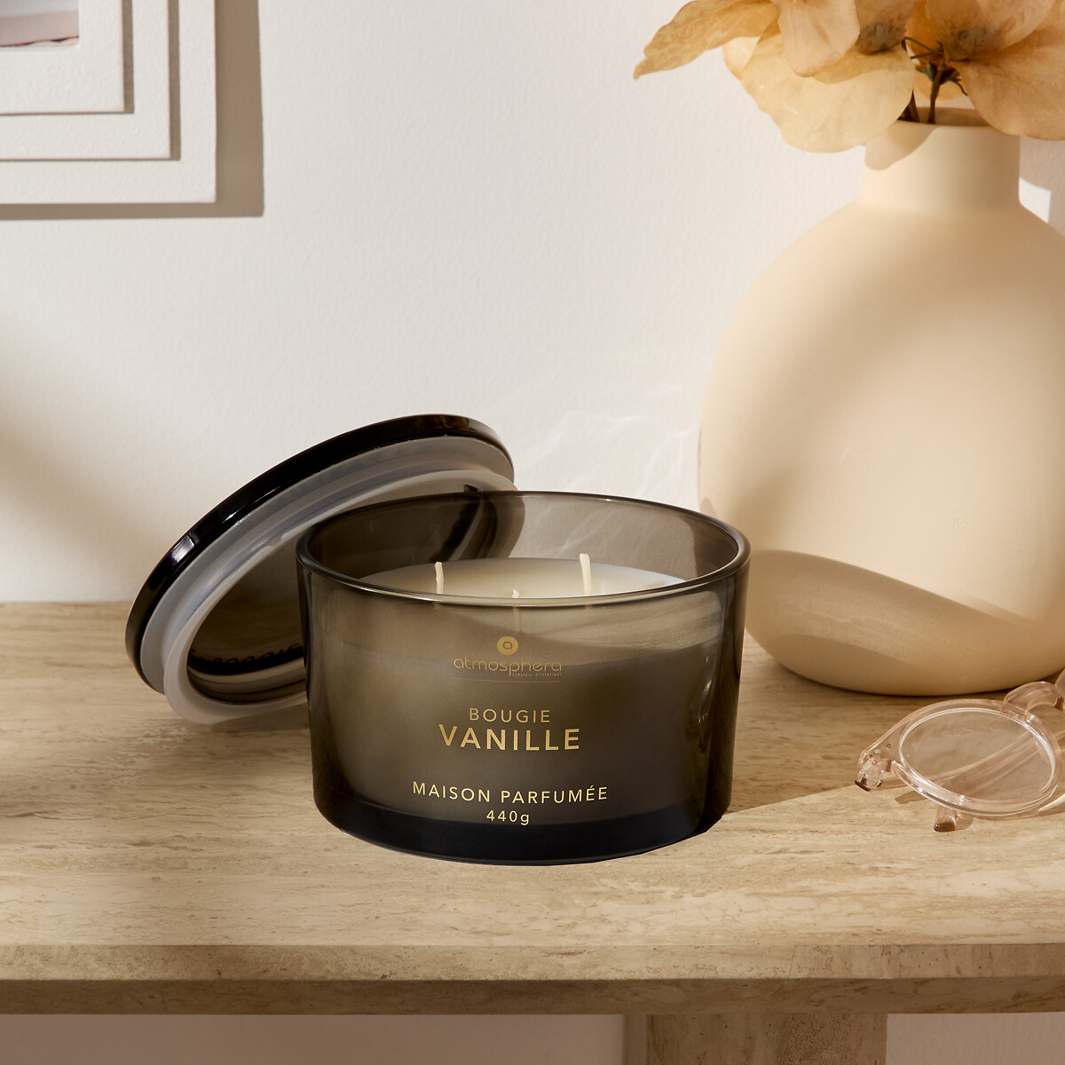 Vela perfumada en frasco de vidrio GLOWY 440g