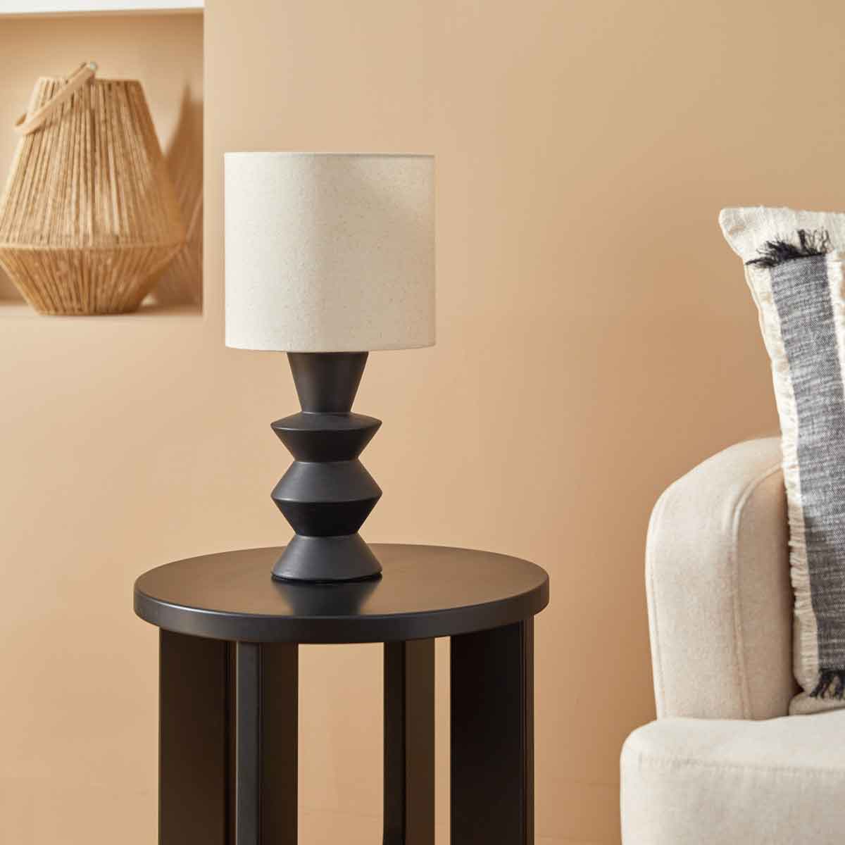 Lámpara de mesa YULIA negra 40cm