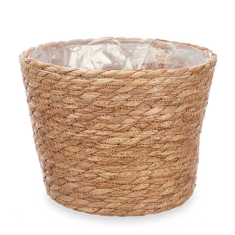 Cesta de rafia beige 18cm