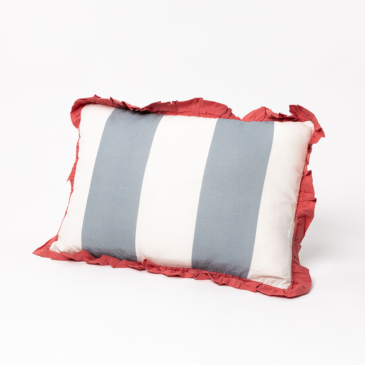 Almohada Yucatan Rayas Con Volados Rosa