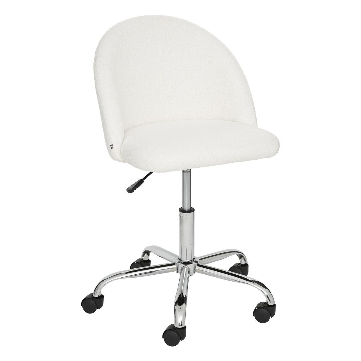 Silla para escritorio GEOS blanca de terciopelo