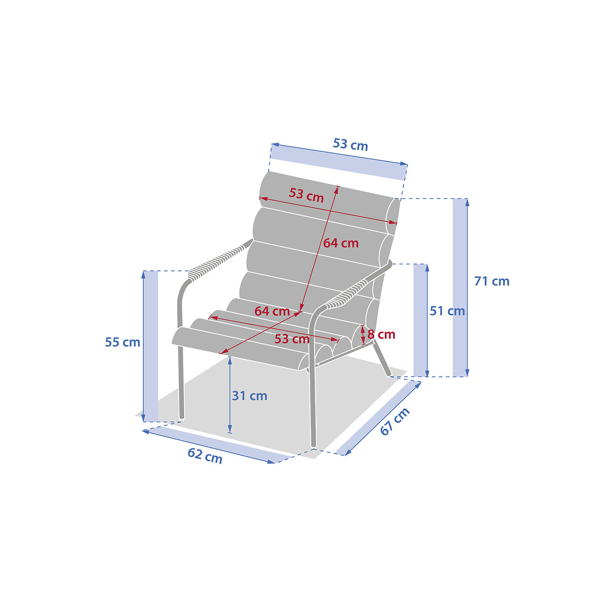 Juego de jard&iacute;n SOLANI argile para 4 personas