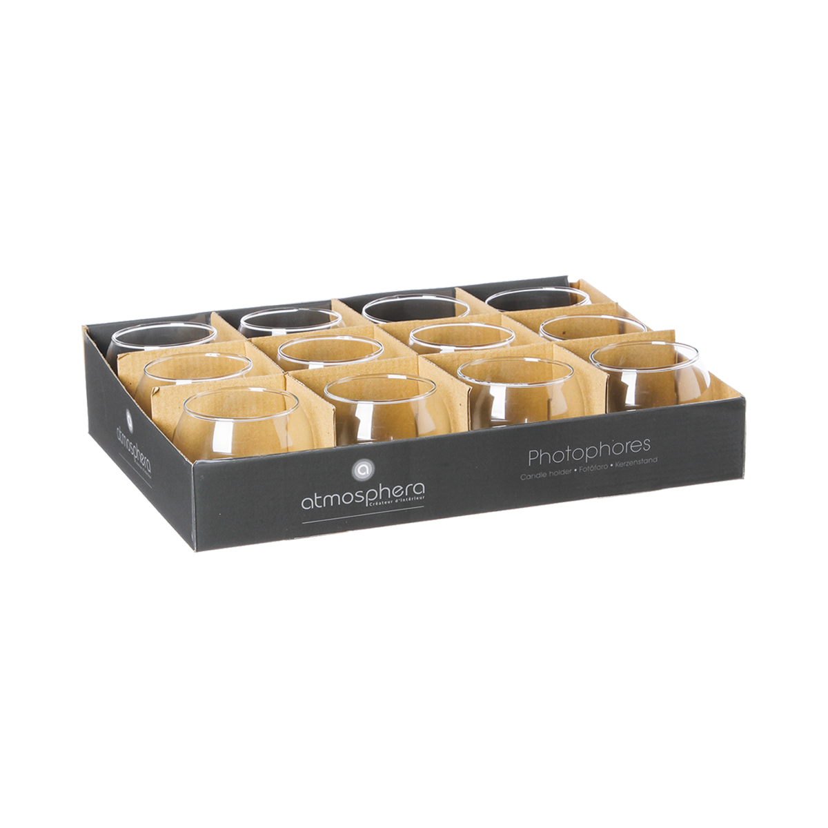 Portavelas De Vidrio Redondo 7Cm