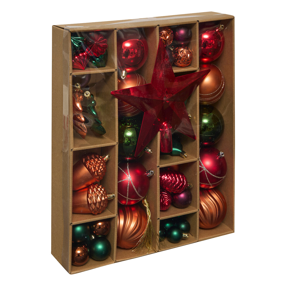 Set de 60 piezas para decoraci&oacute;n de &aacute;rbol 