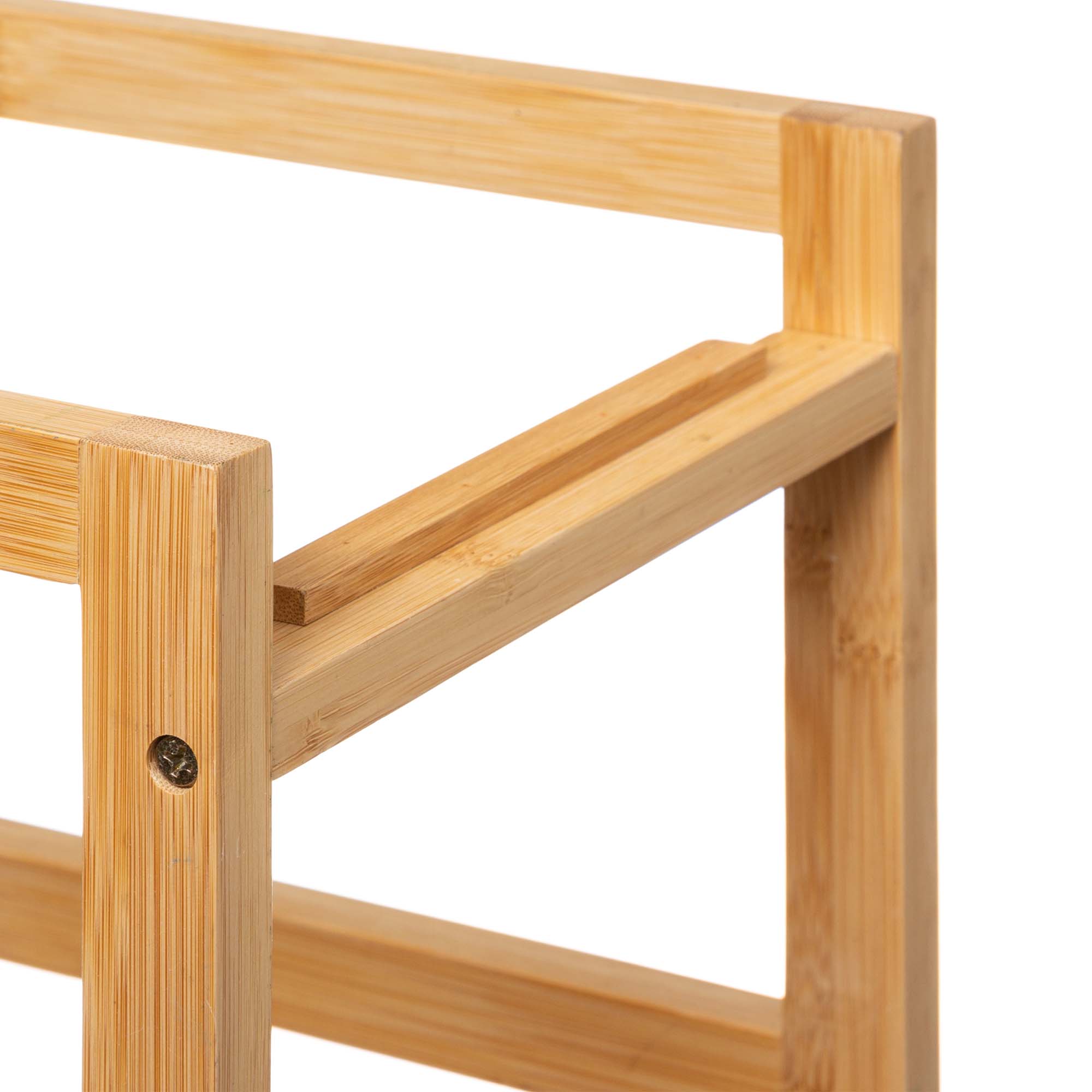 Carrito multiusos de bambú c/2 bandejas y 2 cestas