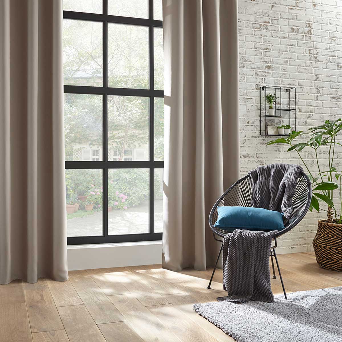 Cortina Opaca Beige 140x260Cm