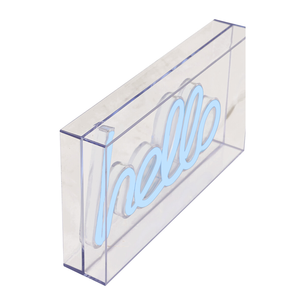 Decoración mural led neon hello