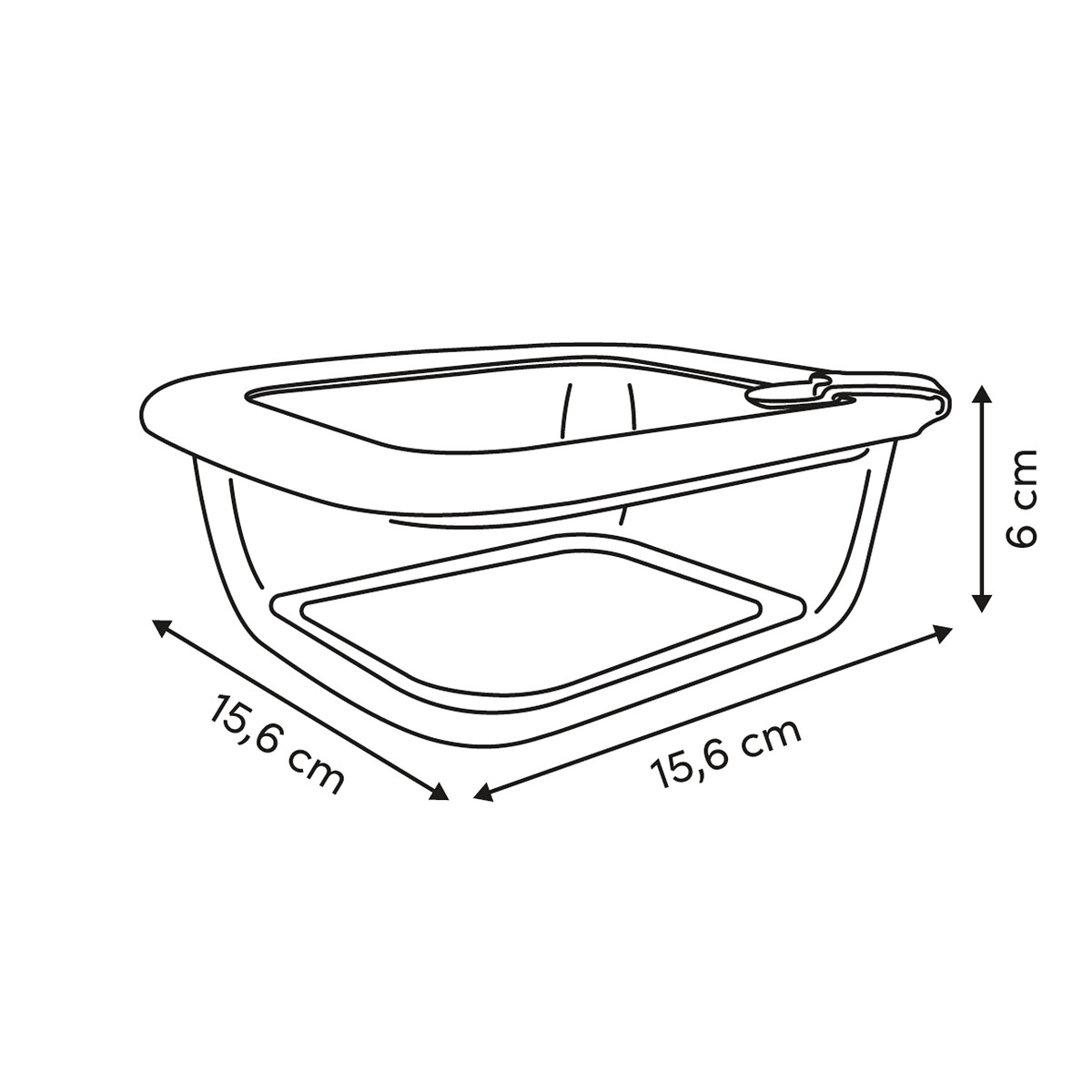 Herm&eacute;tico rectangular SILEAT 0,8L