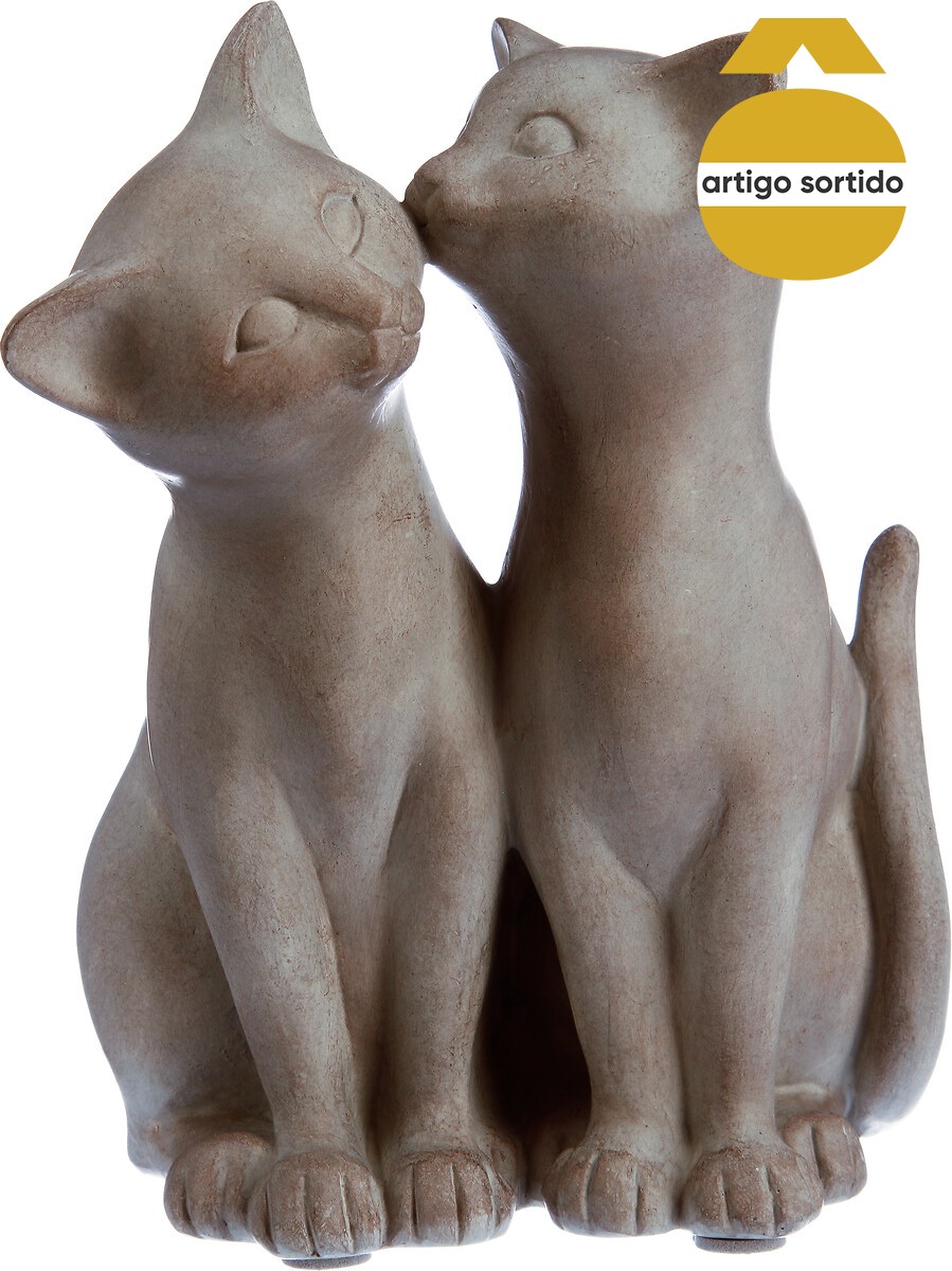 Estatua Gatos De Resina 17x13.5Cm