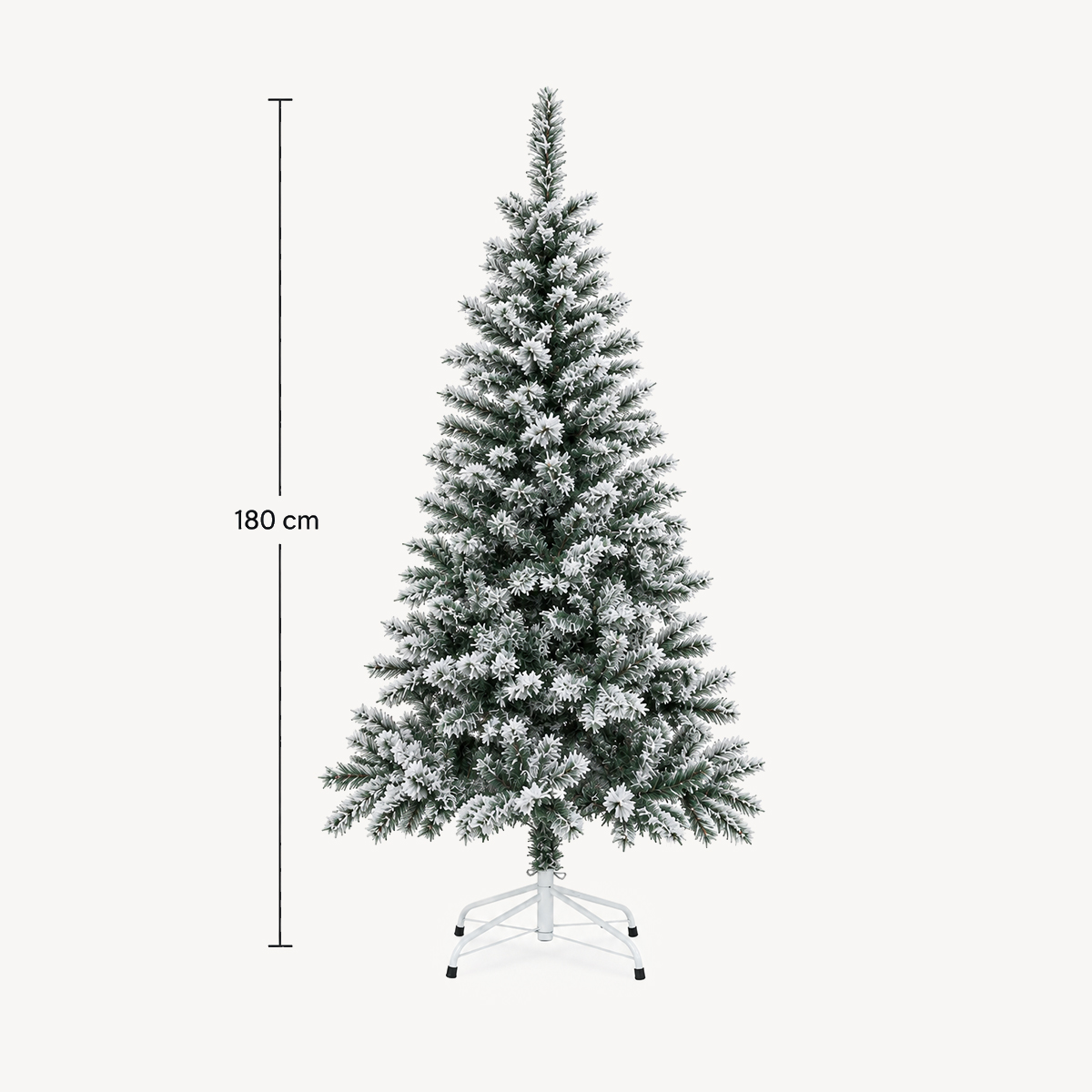 &Aacute;rbol De Navidad Floque Verde C/Efecto Nieve 180cm