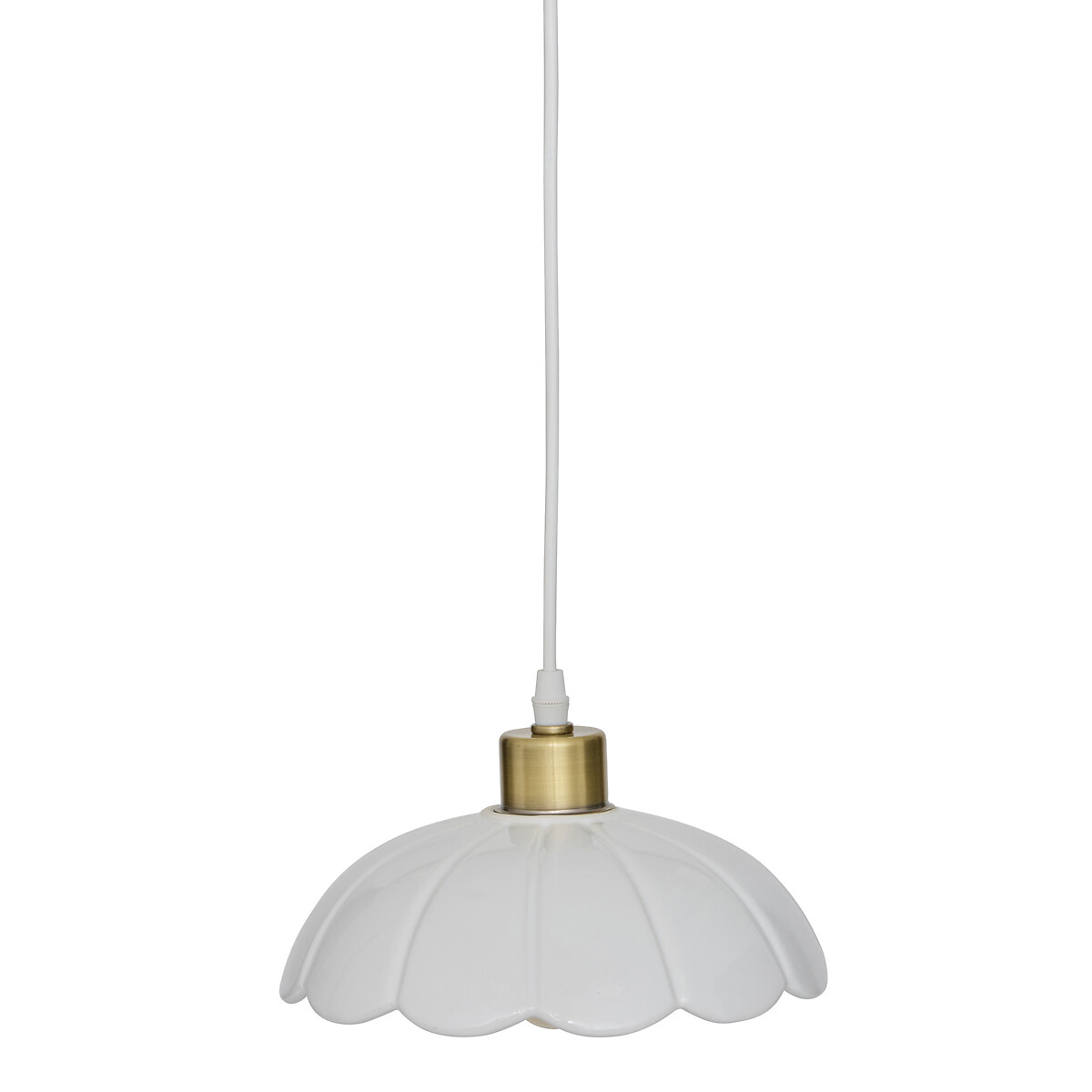 L&aacute;mpara de techo BRUNA blanca de cer&aacute;mica 23cm