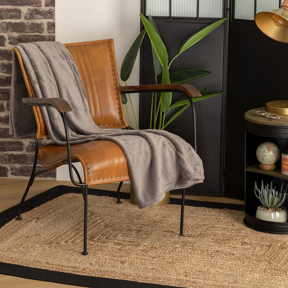 Manta Microfibra Gris 125x150Cm