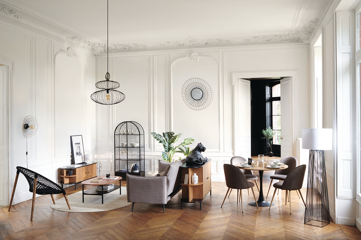 Mesa Cocina Redonda Metal/Mdf 102x74Cm