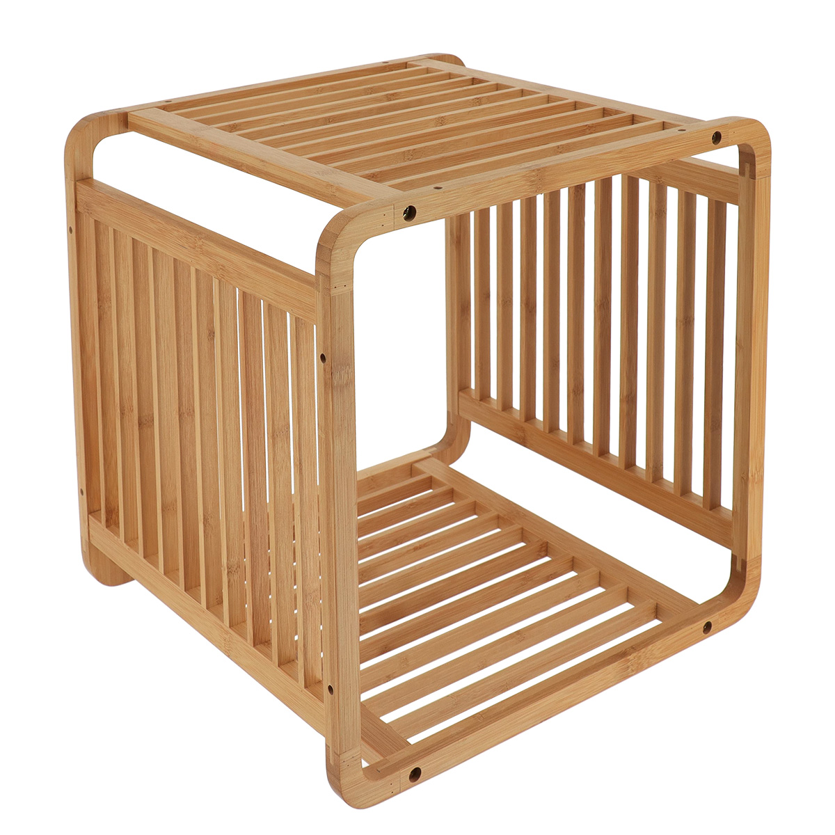 Cubo de bamb&uacute; beige 33x33cm