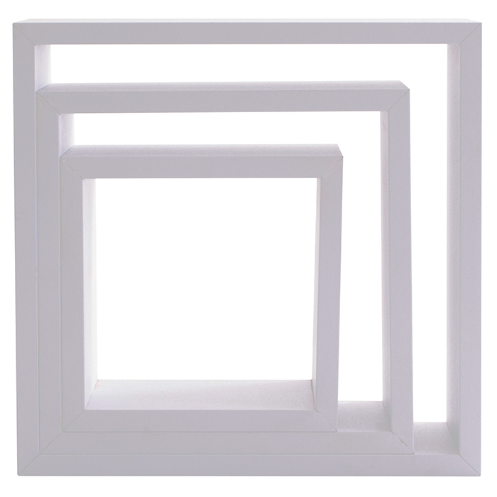 Juego De 3 Estantes Cubo Mdf 15/20/25Cm