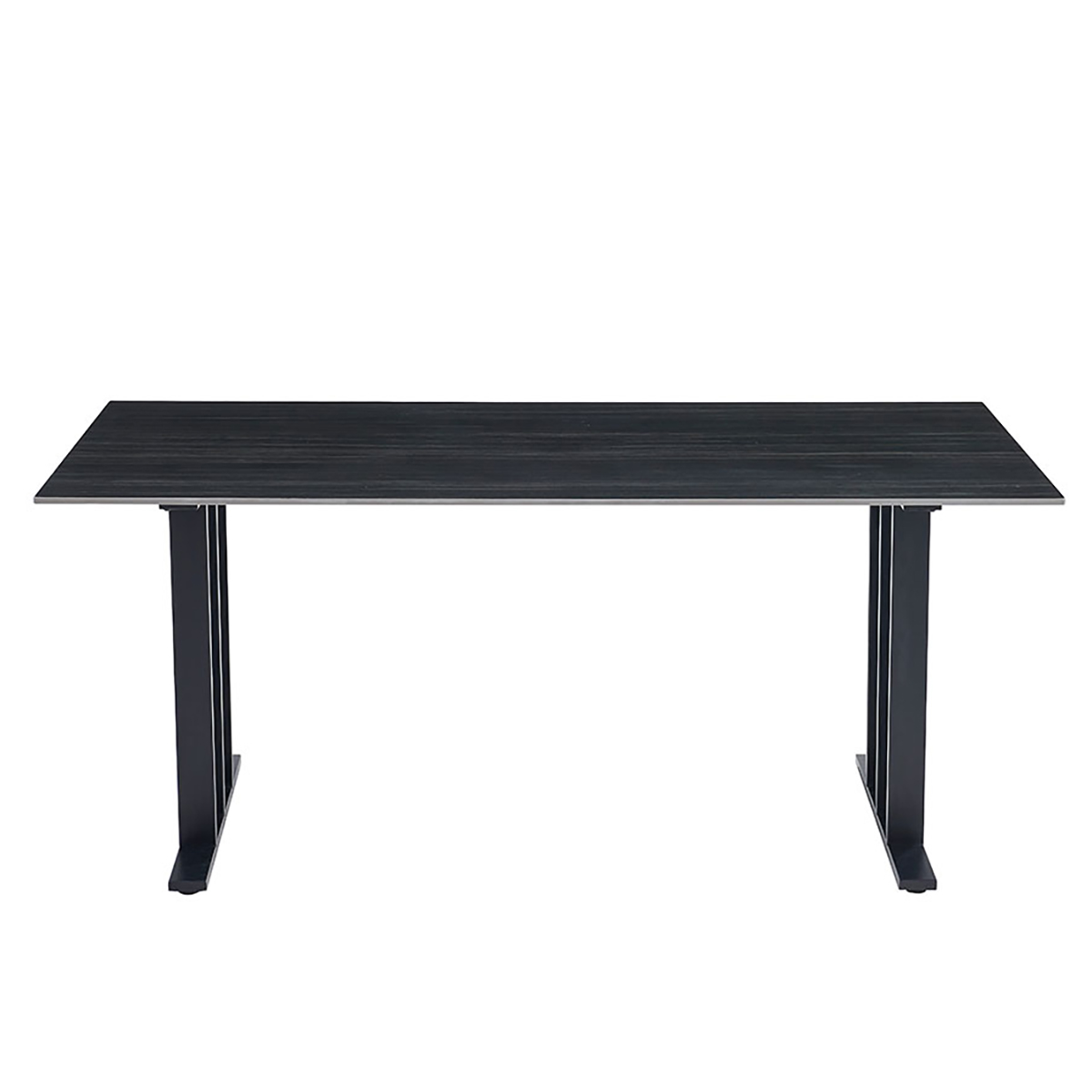 Mesa de comedor PISA negra con tablero de cerámica