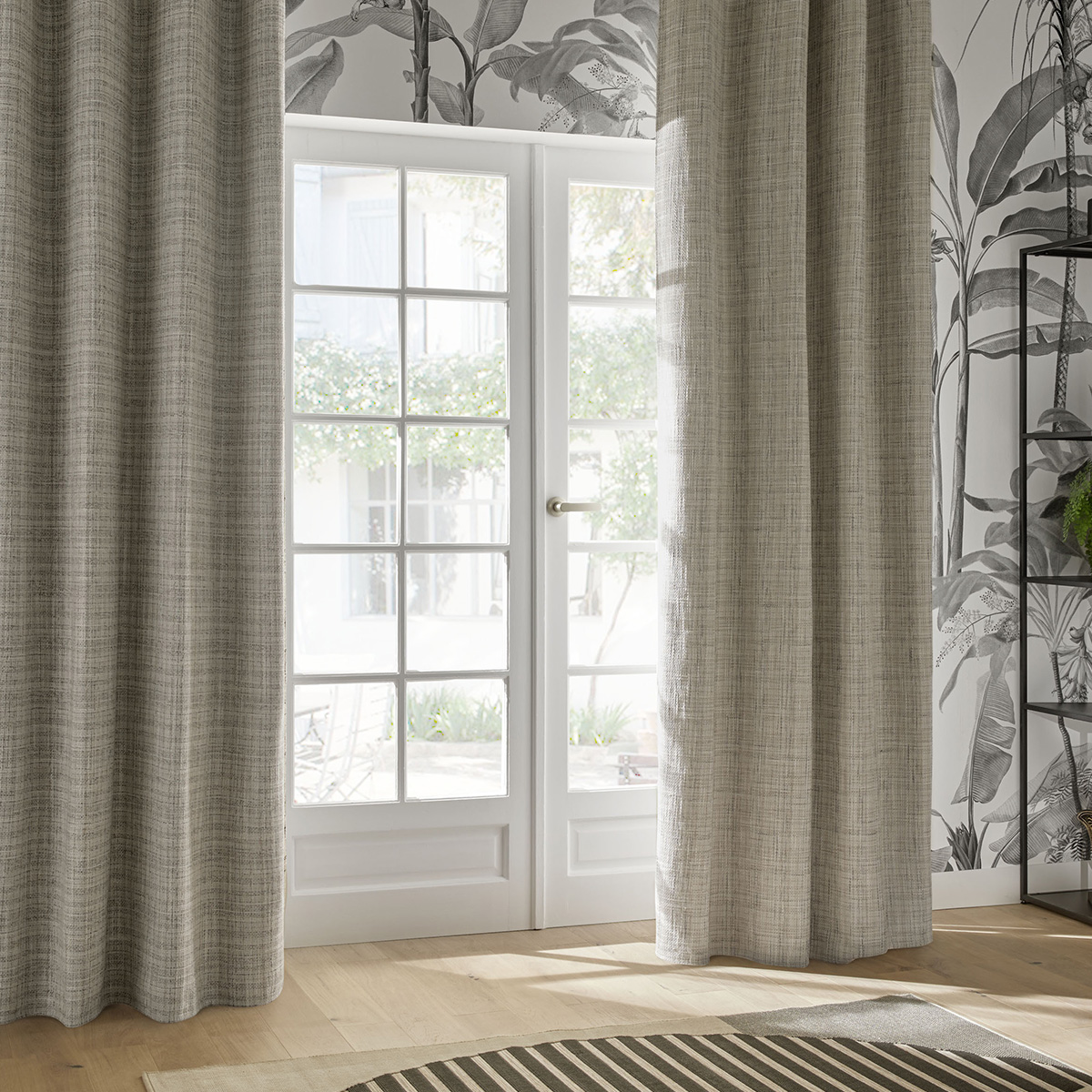 Cortina The Floral Gris 140x260cm