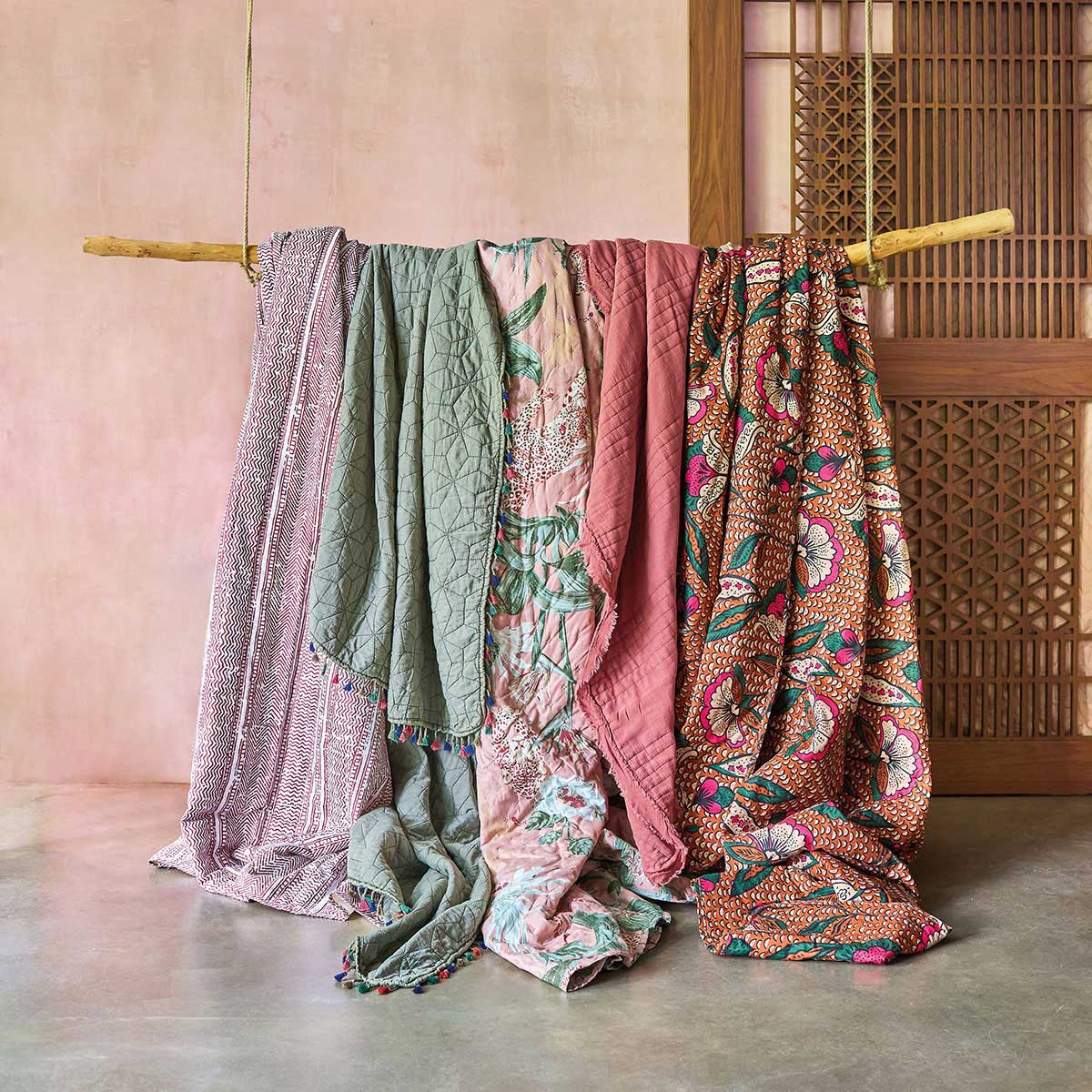 Colcha Stonewashed Con Flecos 220x240