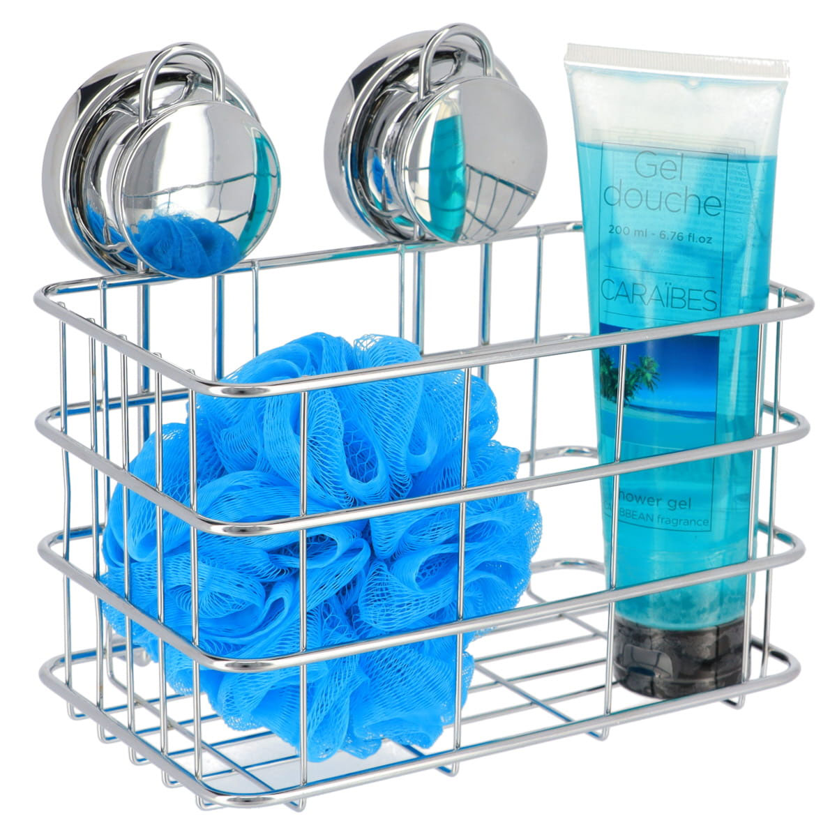 Estante De Ba&ntilde;o Aluminio C/Ventosa