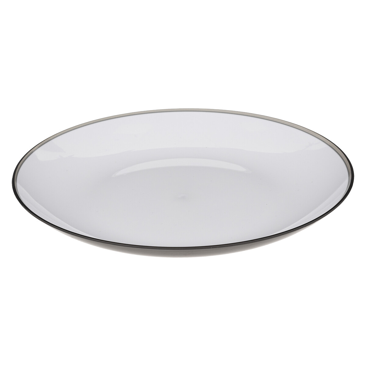 Plato Square Negro/Blanco 25Cm